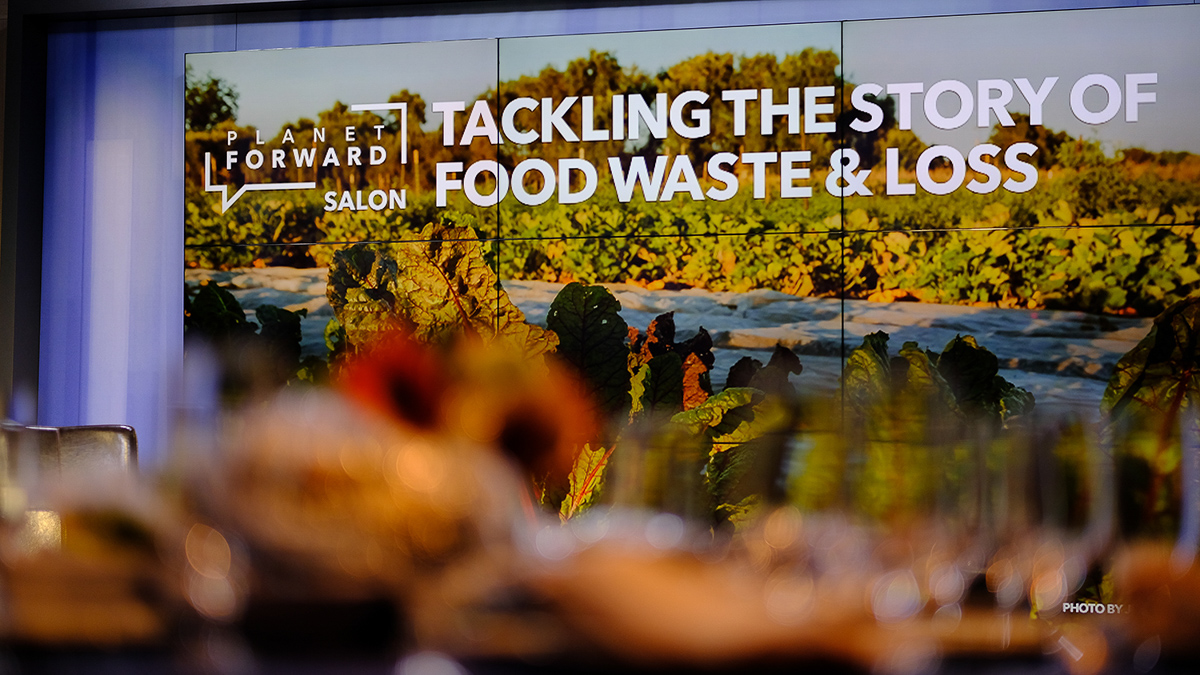 Planet Forward convened experts and students to discuss how we tackle the story of food waste and loss at our spring Salon, held Feb. 13, 2019. (Photos by Planet Forward staff)