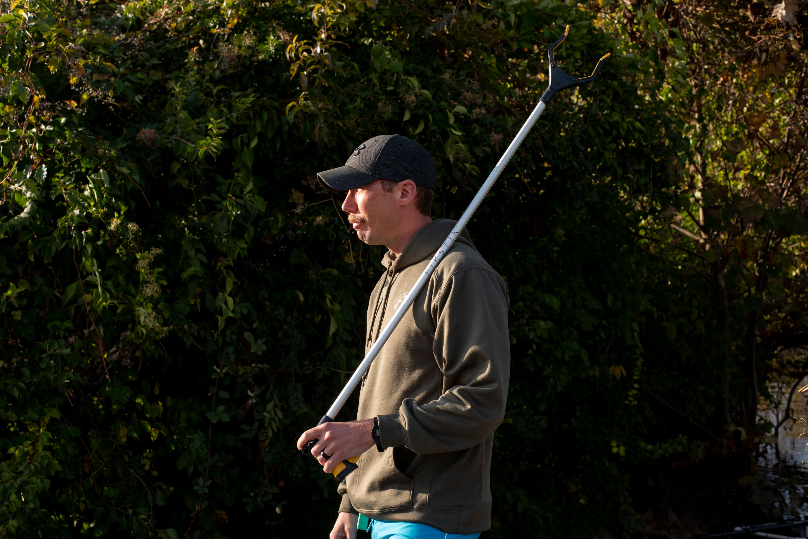 Joseph Wright poses for a portrait with his picker on November 5, 2019 in Alexandria, VA.