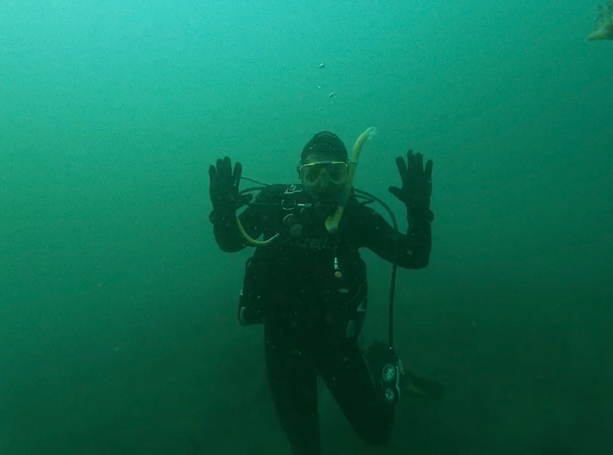 Myself Diving in Monterey Bay. (Photo courtesy Joey Kaestner)
