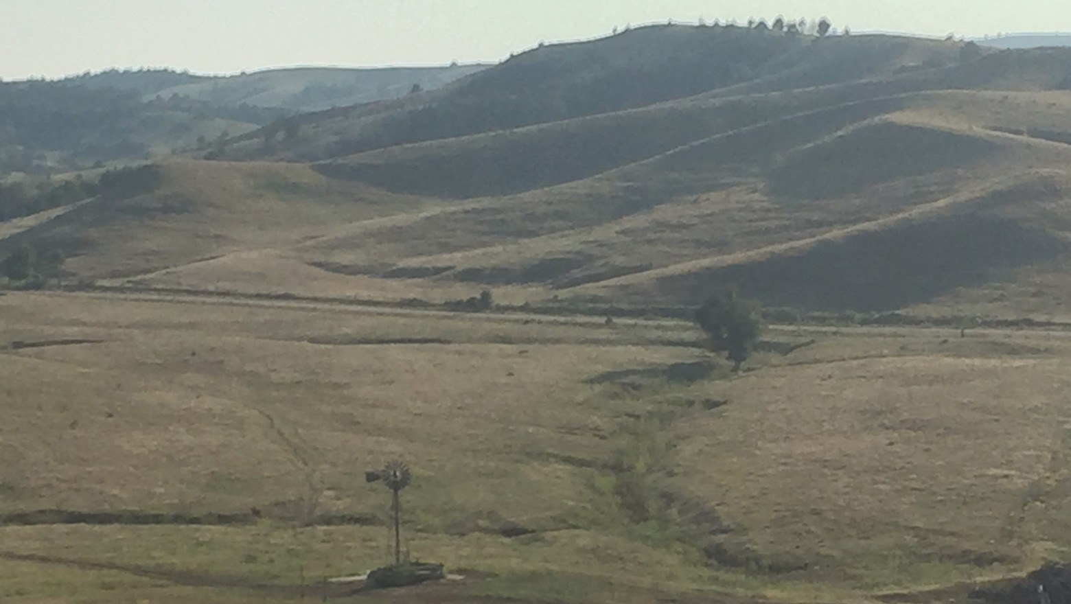 The land surrounding the McPheeters&#039; Gothenburg, Nebraska, farm isn&#039;t all flat. (Will Lennon/GWU)