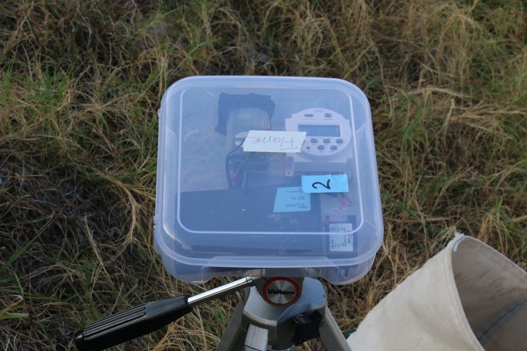Journalists and photographers develop homemade kits, such as this one, to protect their cameras as they remotely capture NASA rocket launches. (Kelly Calagna/MEDILL)