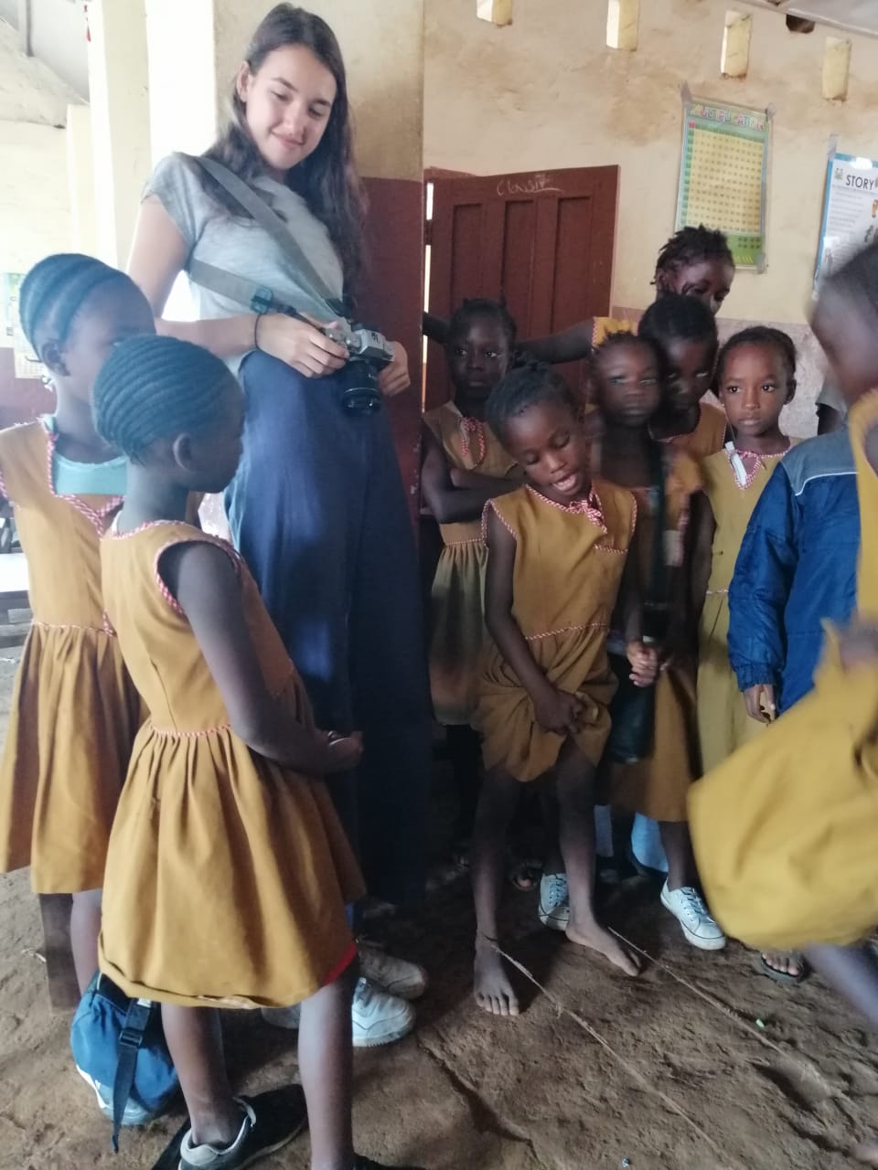 Children from REC regent, the school closest to the sanctuary, playing games before participating in a spelling bee. (Photo courtesy Catilina De Martini)