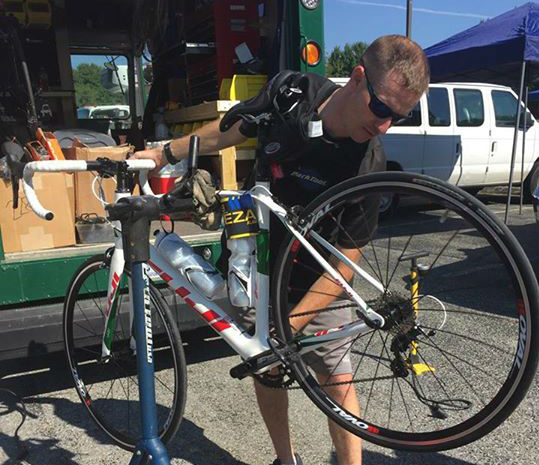 Peter Buck setting up shop for the day. (Photo courtesy of Peter Buck)