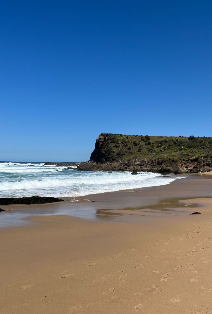 A sand beach in Royal National Park.