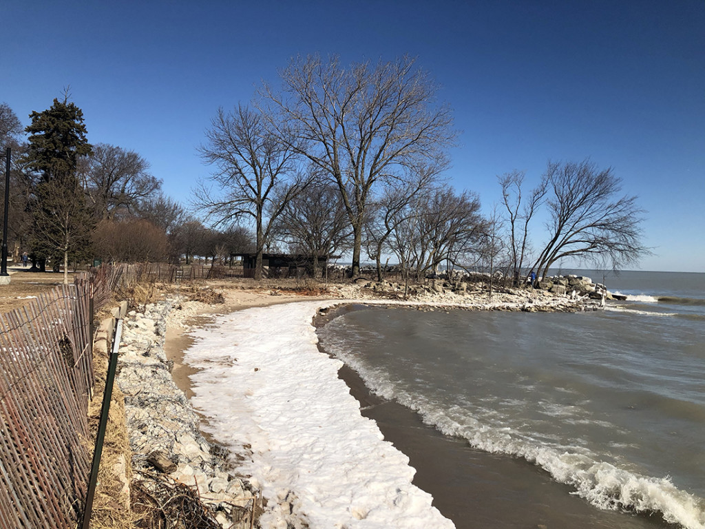 A part of Lee Street Beach that is very small.